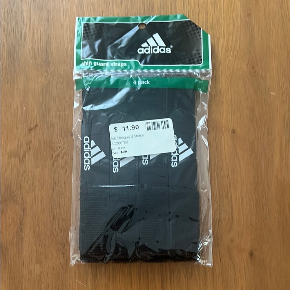 Adidas Black Shin Guard Straps 4-Pack